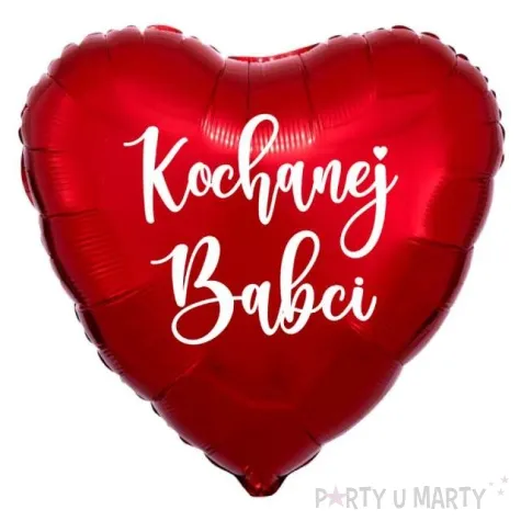 balon foliowy kochanej babci czerwony 18 hrt