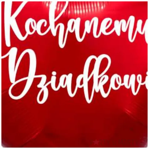 balon foliowy kochanemu dziadkowi czerwony 18 hrt