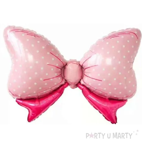 balon foliowy kokarda baby shower rozowa jix 24 shp