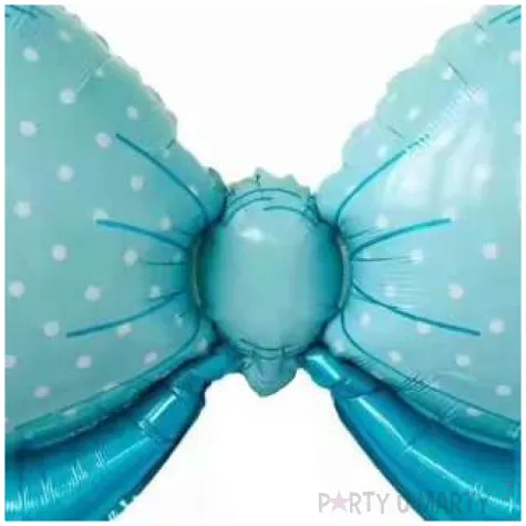 balon foliowy kokarda w kropki niebieski jix 24 shp