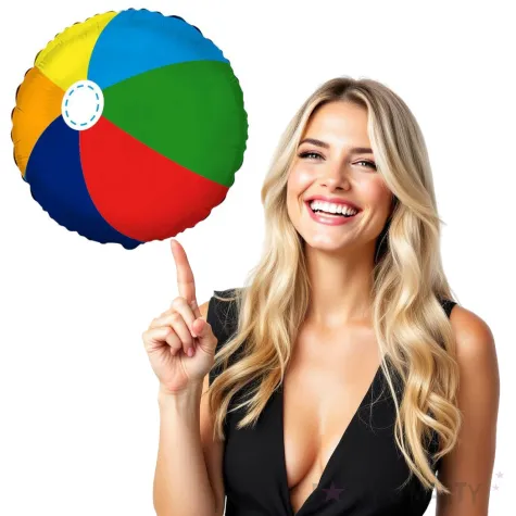 balon foliowy kolorowa pilka plazowa flexmetal 18 rnd