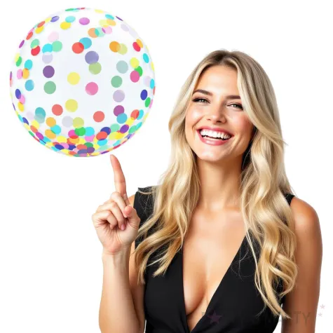 balon foliowy kolorowe grochy godan 18 orb