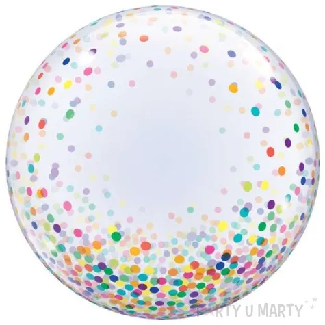 balon foliowy kolorowe grochy qualatex bubbles 24 orb