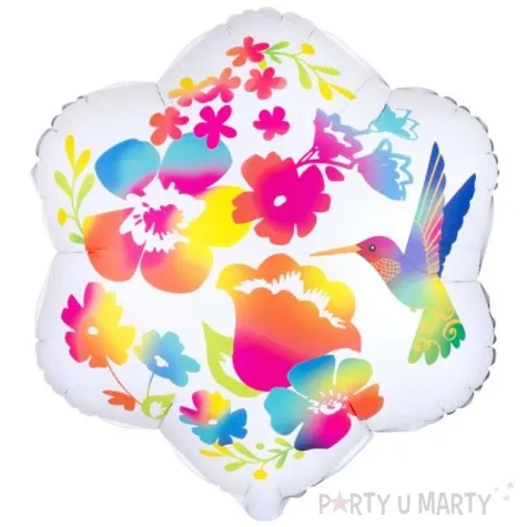 balon foliowy kolorowe kwiatki amscan 15 shp