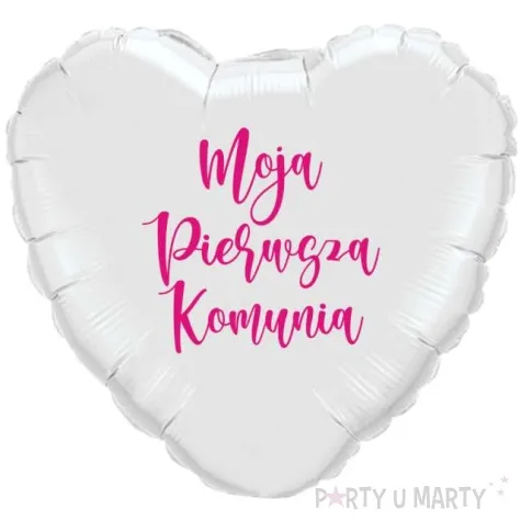 balon foliowy komunia swieta bialo rozowy 18 hrt