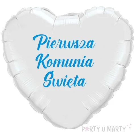 balon foliowy komunia swieta classic bialo blekitny 18 hrt