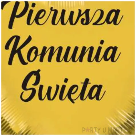 balon foliowy komunia swieta classic zloto czarny 18 hrt