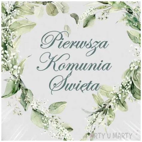 balon foliowy komunia swieta eukaliptusowe serce 18 hrt