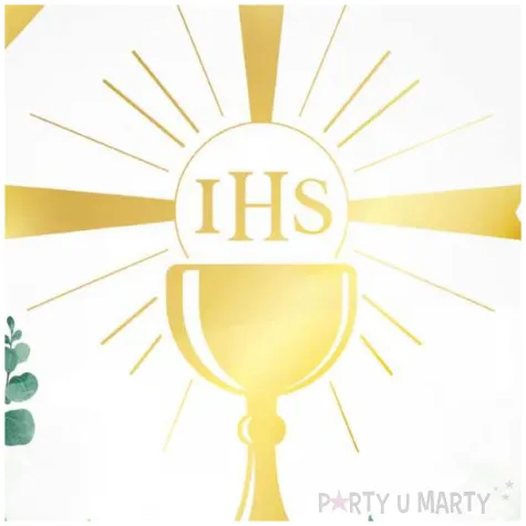 balon foliowy komunia swieta ihs eukaliptus bialo zloty partypal 18 rnd