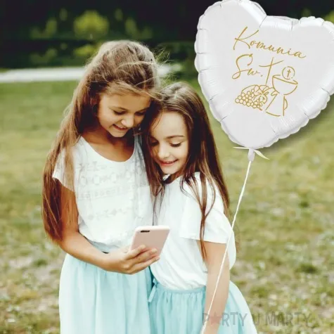 balon foliowy komunia swieta kielich bialo zloty 18 hrt