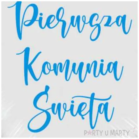 balon foliowy komunia swieta light bialo blekitny 18 hrt