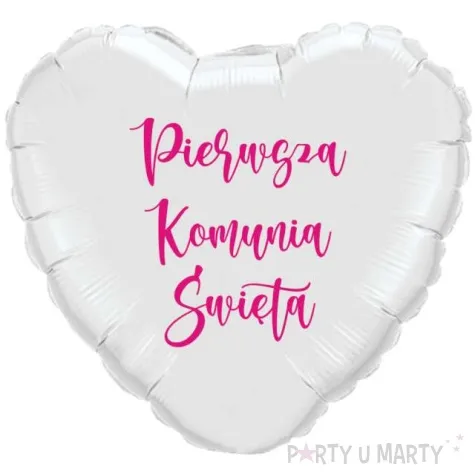 balon foliowy komunia swieta light bialo rozowy 18 hrt