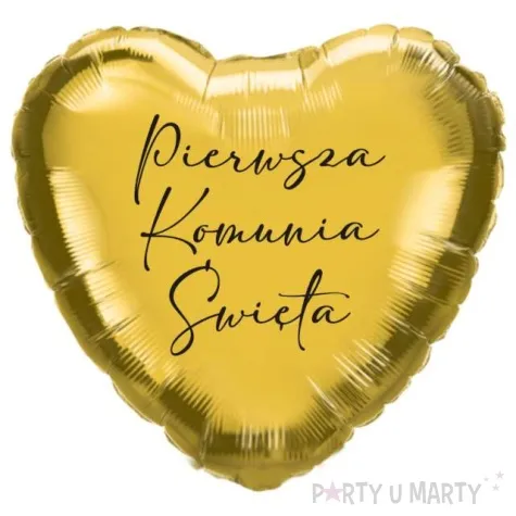 balon foliowy komunia swieta light zloto czarny 18 hrt