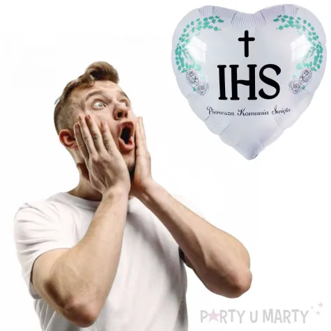 balon foliowy komunia swieta serce bialy jix 18 hrt