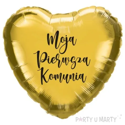 balon foliowy komunia swieta zloto czarny 18 hrt