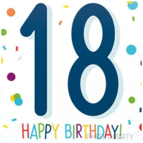 balon foliowy konfetti 18 lat bialo niebieski amscan 16 rnd