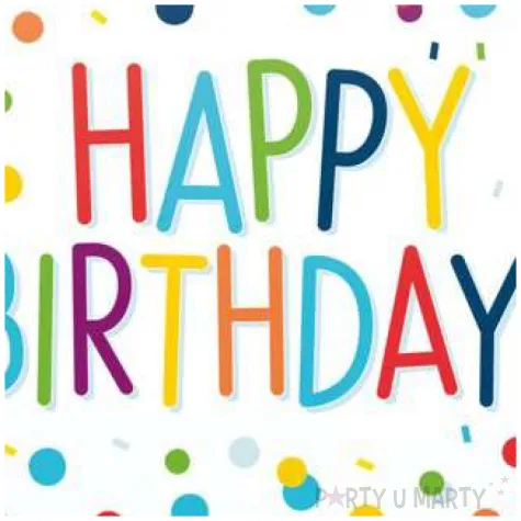 balon foliowy konfetti happy birthday amscan 16 rnd