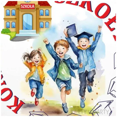 balon foliowy koniec szkoly szkola bialy 18 rnd