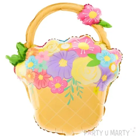 balon foliowy koszyk z kwiatami partypal 27 shp