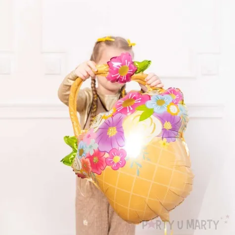 balon foliowy koszyk z kwiatami partypal 27 shp