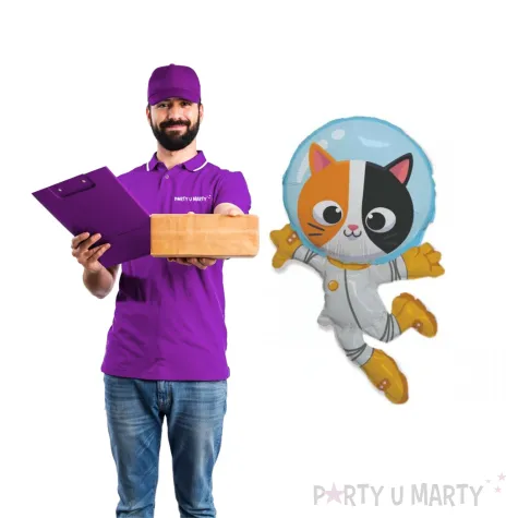 balon foliowy kot astronauta kosmos flexmetal 24 shp