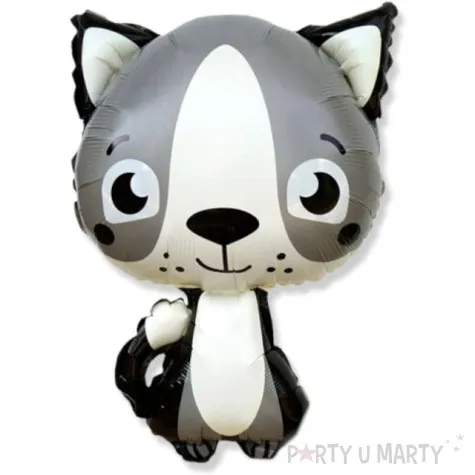 balon foliowy kot usmiechniety szary jix 25 shp