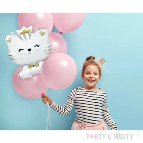 balon foliowy kotek w koronie bialy godan 19 shp