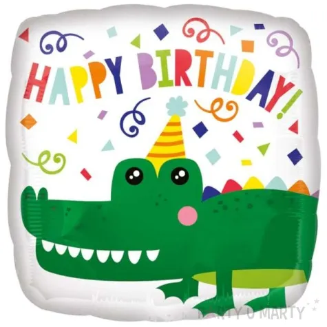 balon foliowy krokodyl zielony amscan 18 sqr