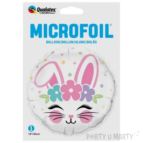balon foliowy kroliczek bialy qualatex 18 rnd
