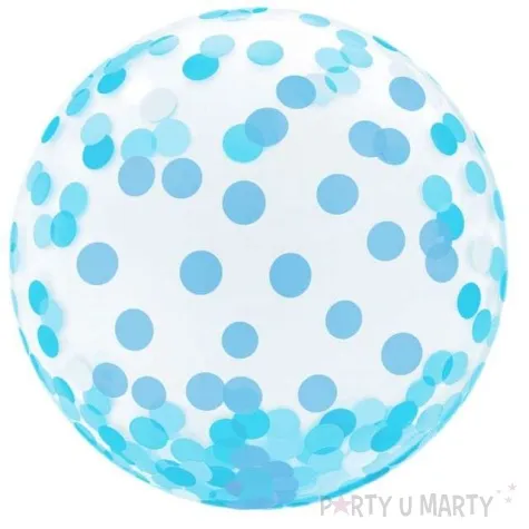 balon foliowy krysztalowe grochy niebieski godan 18 orb