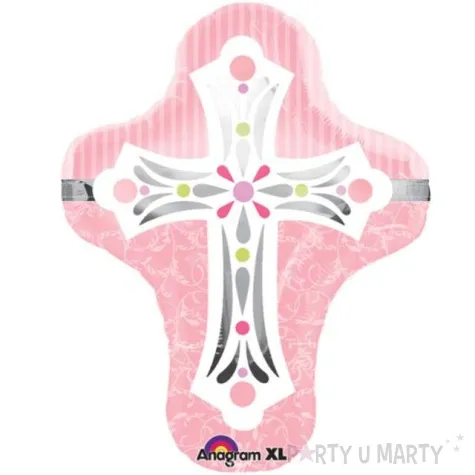 balon foliowy krzyz rozowy amscan 28 shp
