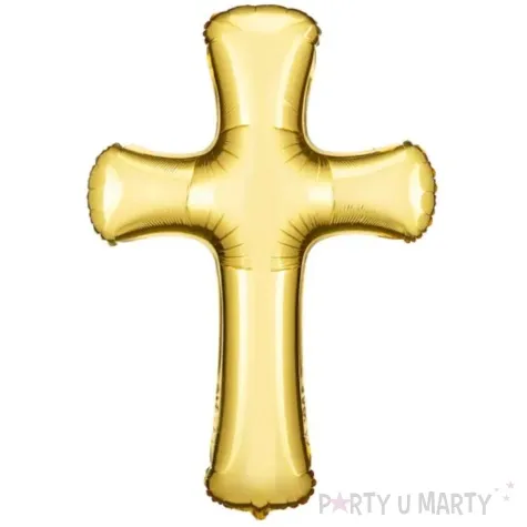 balon foliowy krzyz zloty partydeco 36 shp