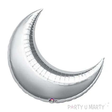 balon foliowy ksiezyc srebrny amscan 14 shp