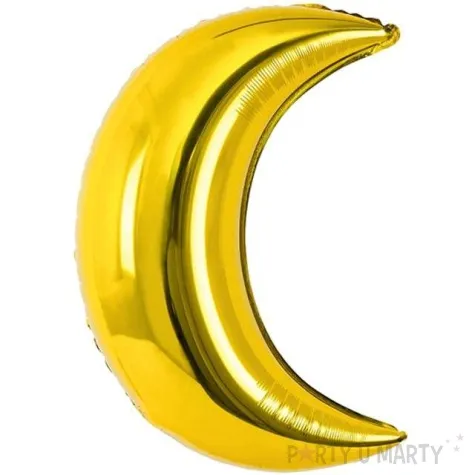 balon foliowy ksiezyc zloty metaliczny partydeco 24 shp