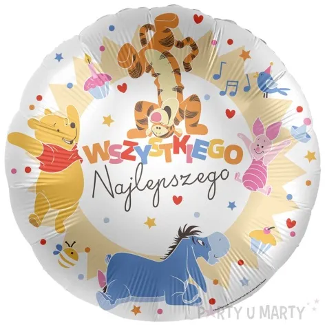 balon foliowy kubus puchatek wszystkiego najlepszego urodziny premioloon 17 rnd