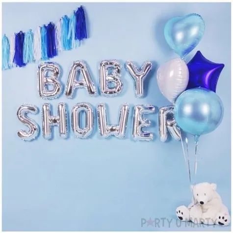 balon foliowy kula blekitny partydeco 16 orb