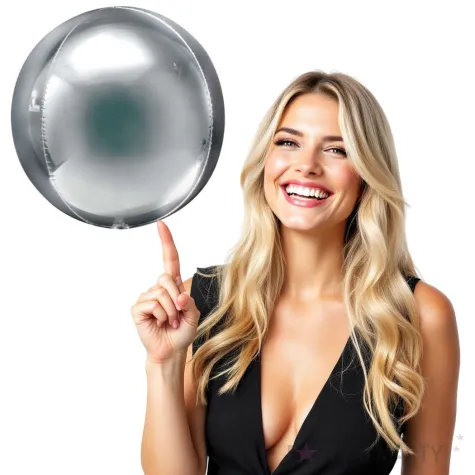 balon foliowy kula jumbo srebrny amscan 21 orb