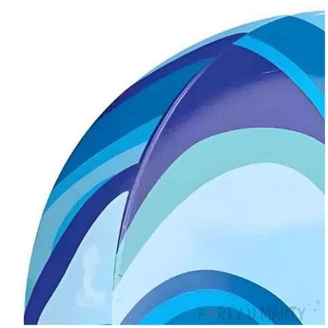 balon foliowy kula marmur niebieski amscan 16 orb