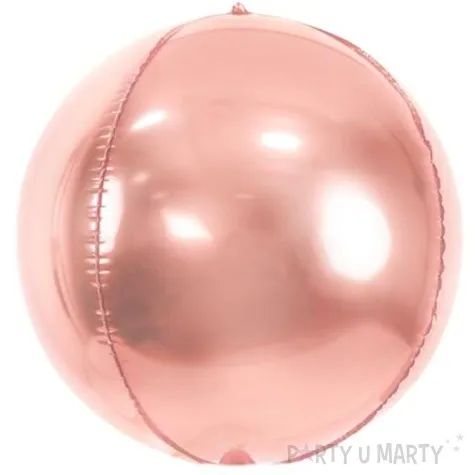 balon foliowy kula rozowe zloto partydeco 16 orb