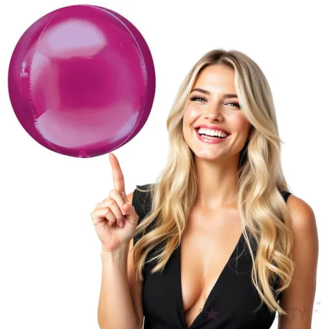 balon foliowy kula rozowy amscan 15 orb