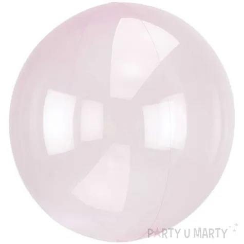 balon foliowy kula transparentna rozowy jasny amscan 18 orb