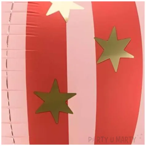 balon foliowy kula w gwiazdki czerwony matowy dekoracja na urodziny 20 orba