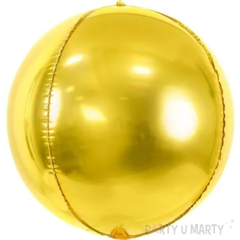 balon foliowy kula zloty partydeco 16 orb