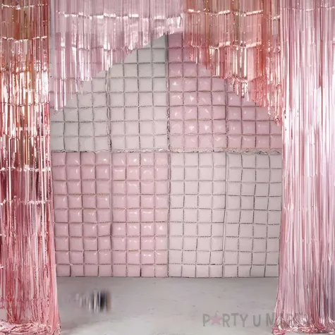 balon foliowy kurtyna scianka do zdjec rozowy jasny partydeco 43 shp