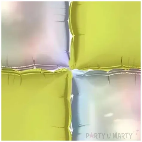 balon foliowy kurtyna scianka do zdjec zolty holograficzny 14 partydeco sqr