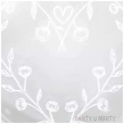 balon foliowy kwiatowe serce transparentny tuban 18 rnd