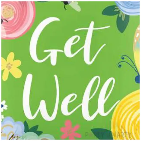 balon foliowy kwiaty get well amscan 16 rnd