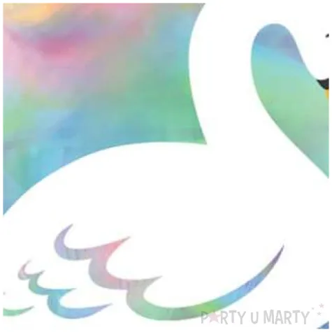 balon foliowy labedz w zlotej koronie amscan 18 rnd