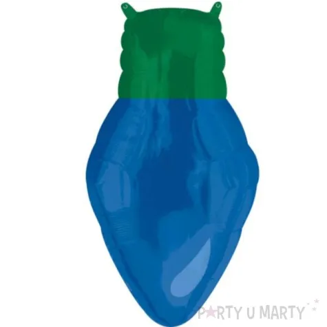 balon foliowy lampka choinkowa niebieski amscan 21 shp