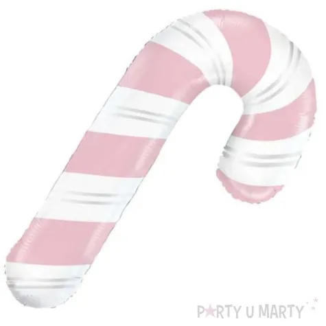 balon foliowy laska cukrowa bialo rozowy grabo 41 shp